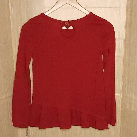 Cat & Jack Girls New Red Tunic Black Glitter Heart 14-16 - Picture 2 of 7